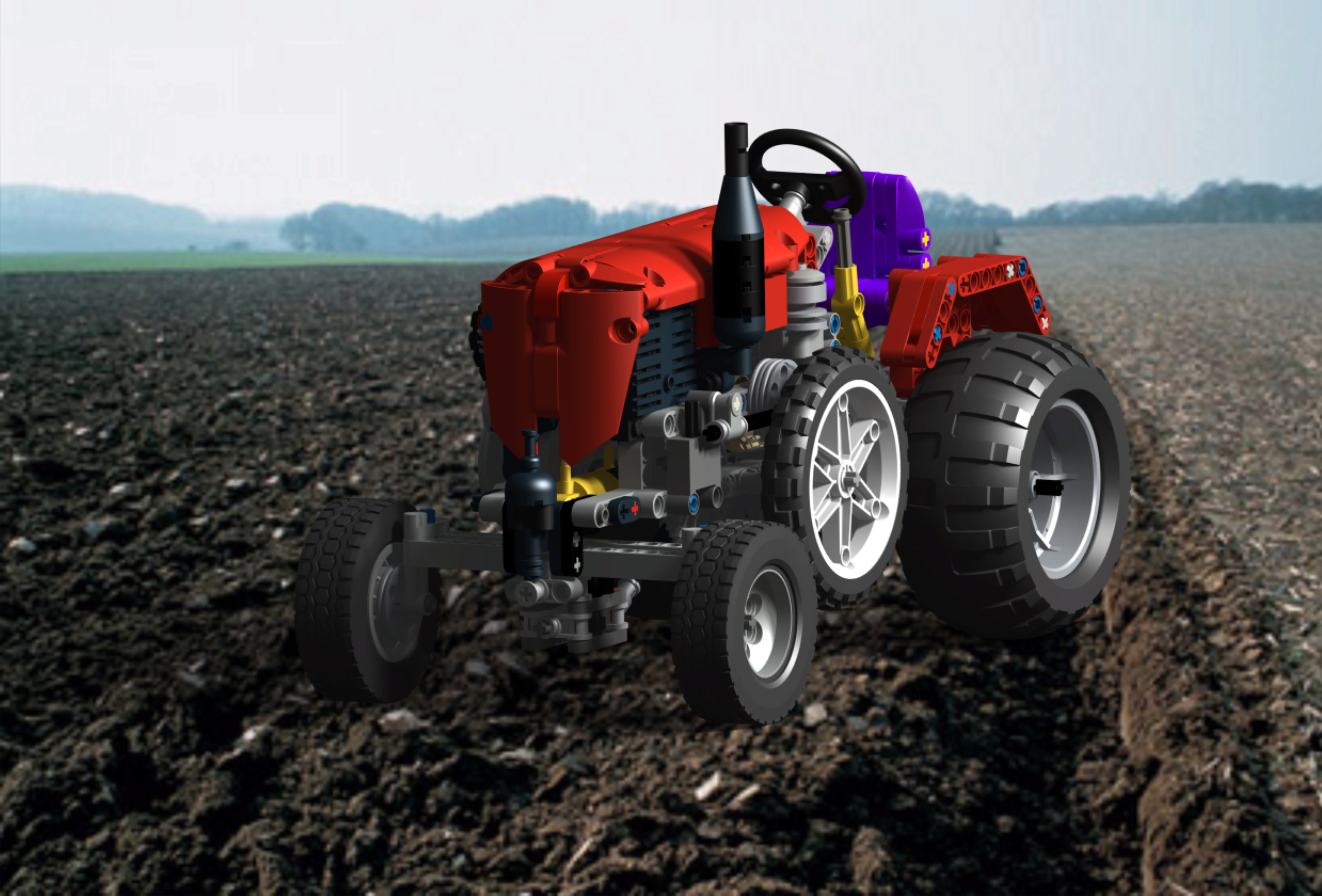 lego-old-tractor拖拉机拼装玩具模型3D图纸 STP格式(1)